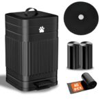 Small Metal Trash Can With Lid for Dog Poop